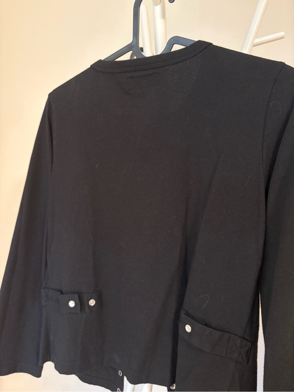agnes b Black organic cotton Le Petit cardigan - Picture 2 of 7